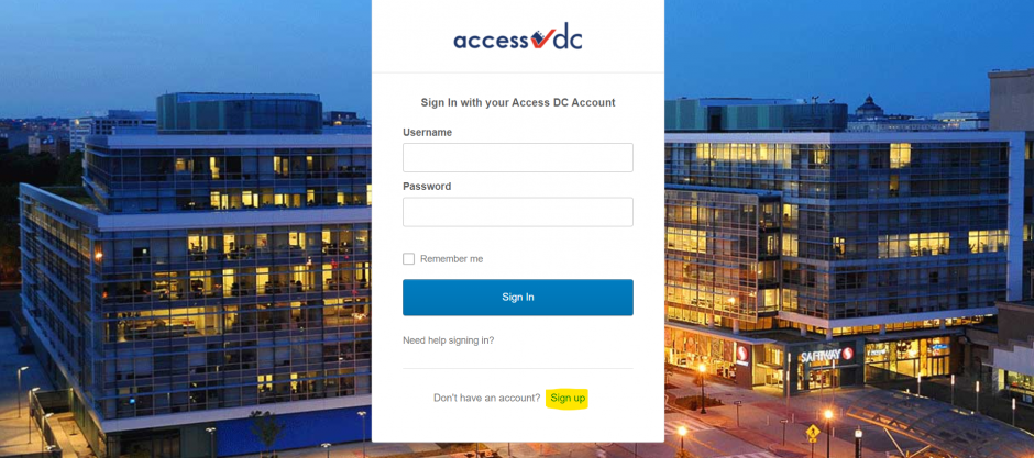Step 1 – Select Sign up