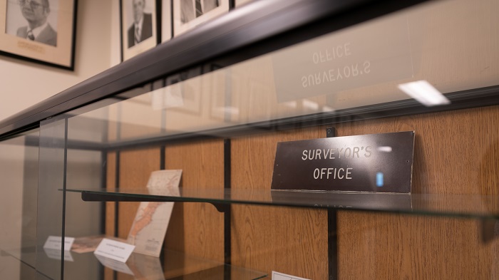 Surveyor's Office display case